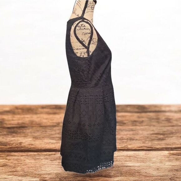 LOFT Black A-Line Midi Dress Sleeveless V-Neck Size 2 NWT - Picture 3 of 6